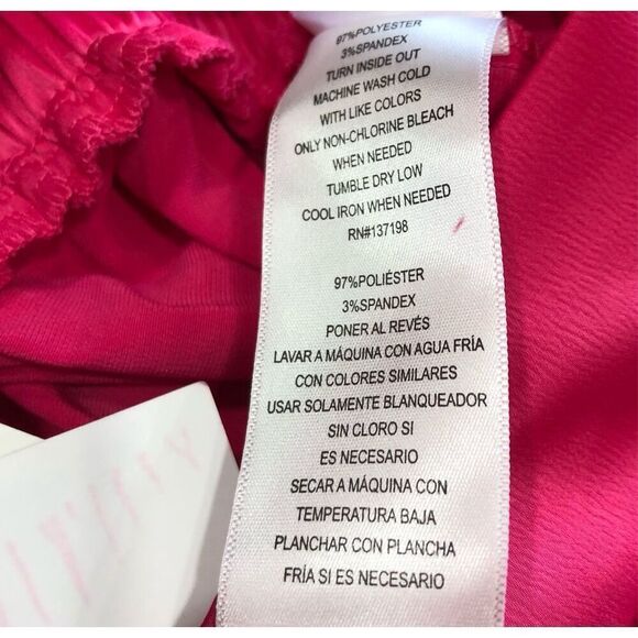 NINA PARKER - L Sz 4X NWT Plus Size Pleated Satin Palazzo Pants in Pink Yarrow. - Picture 16 of 16